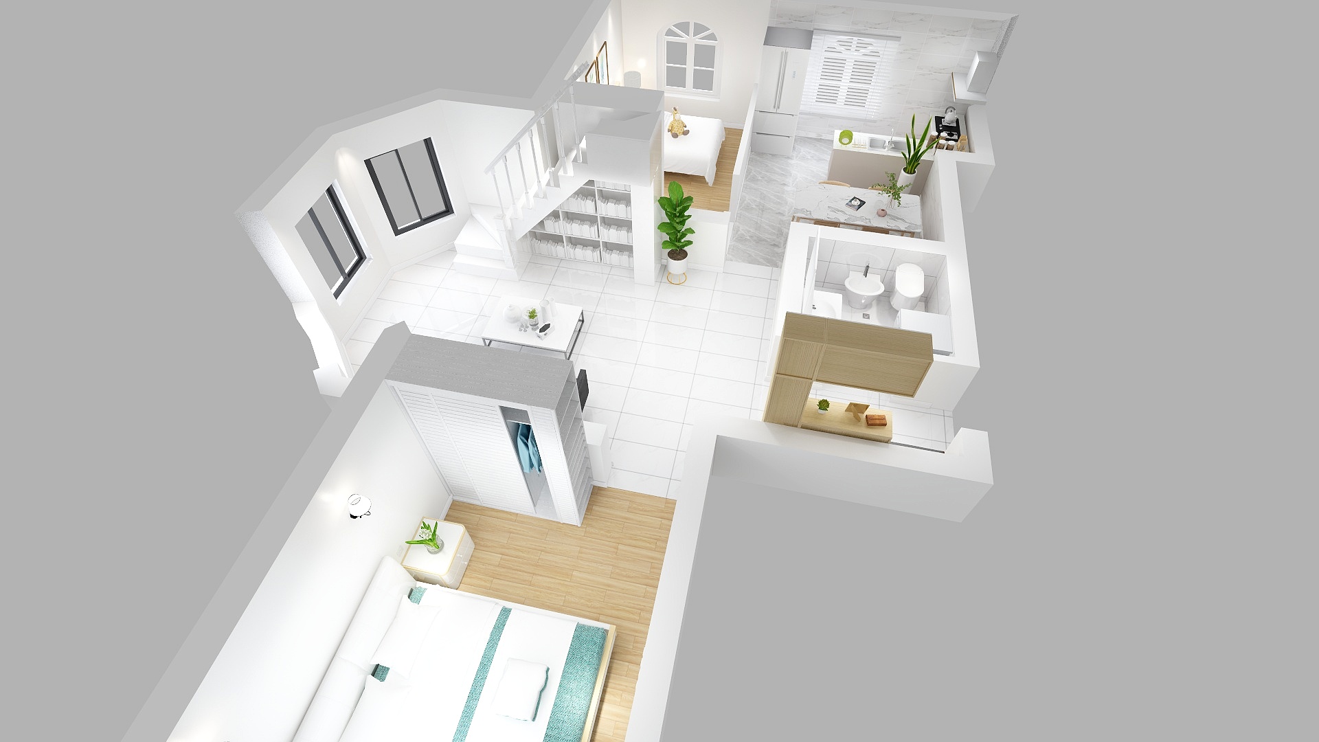 筑山构水-0211玄关鞋柜层高2.3米新建二层富佳新天地二期D22#4-装修设计方案