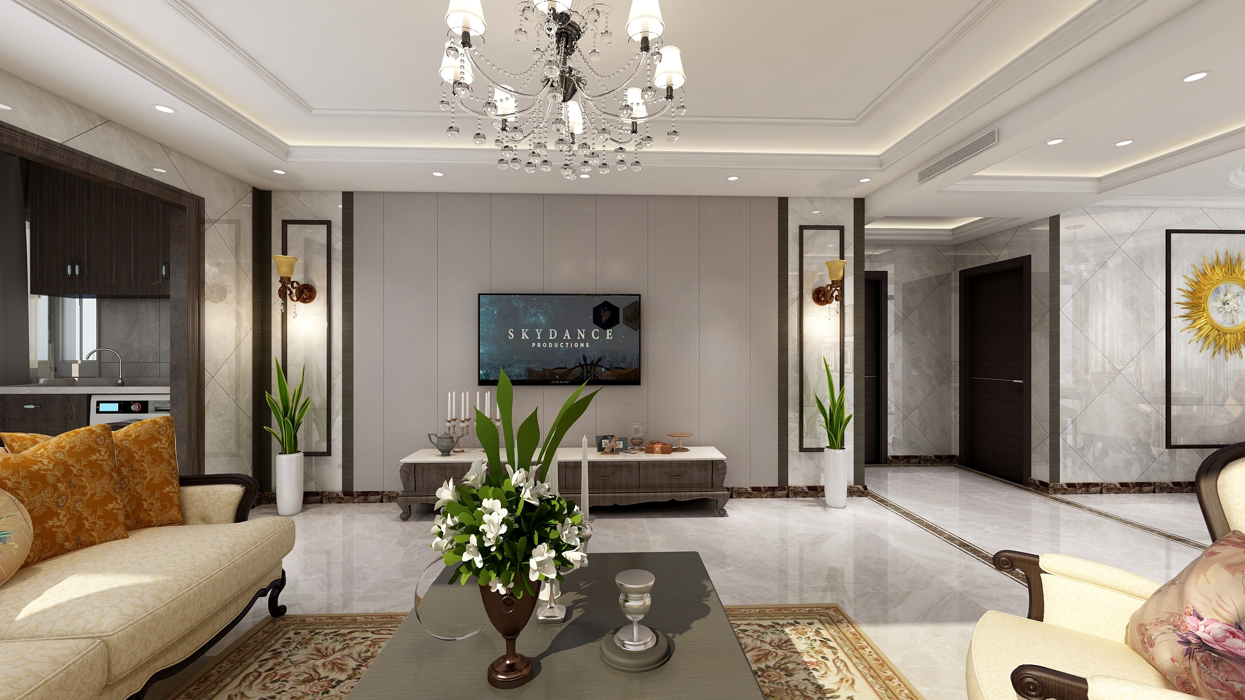 云网传媒-王先生-国信御城-黑胡桃木-装修设计方案