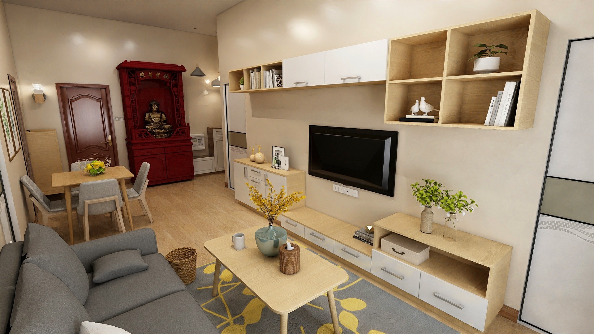 圣约文化创意设计工作室-台湾3房2卫1厅1厨-装修设计方案