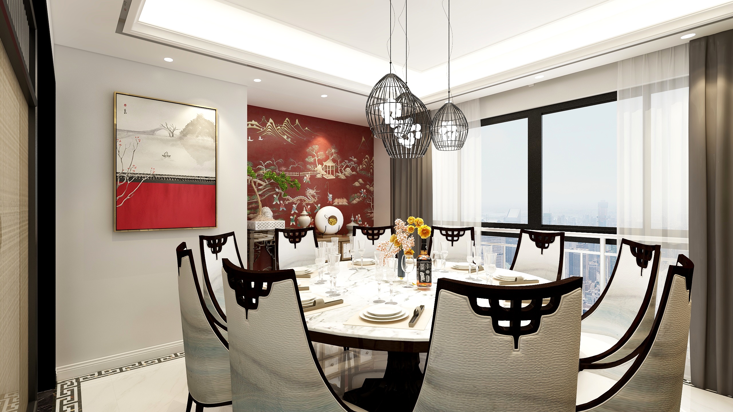 LFZAZJ-摩尔春天-中式装修效果图