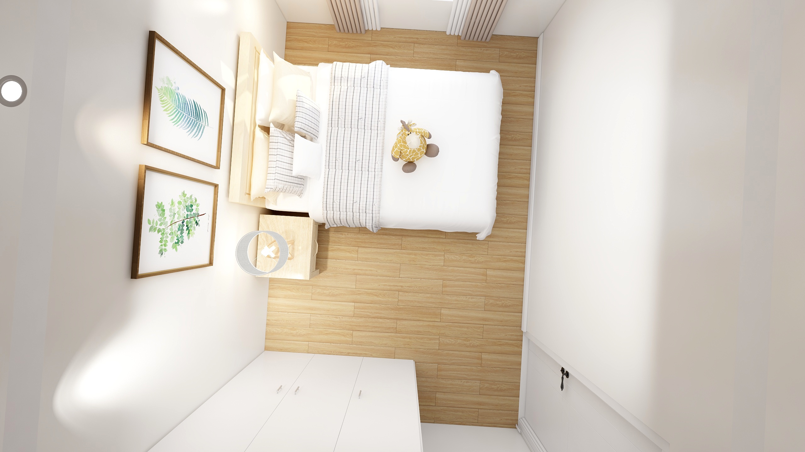 筑山构水-0213玄关鞋柜层高2.3米新建二层-装修设计方案