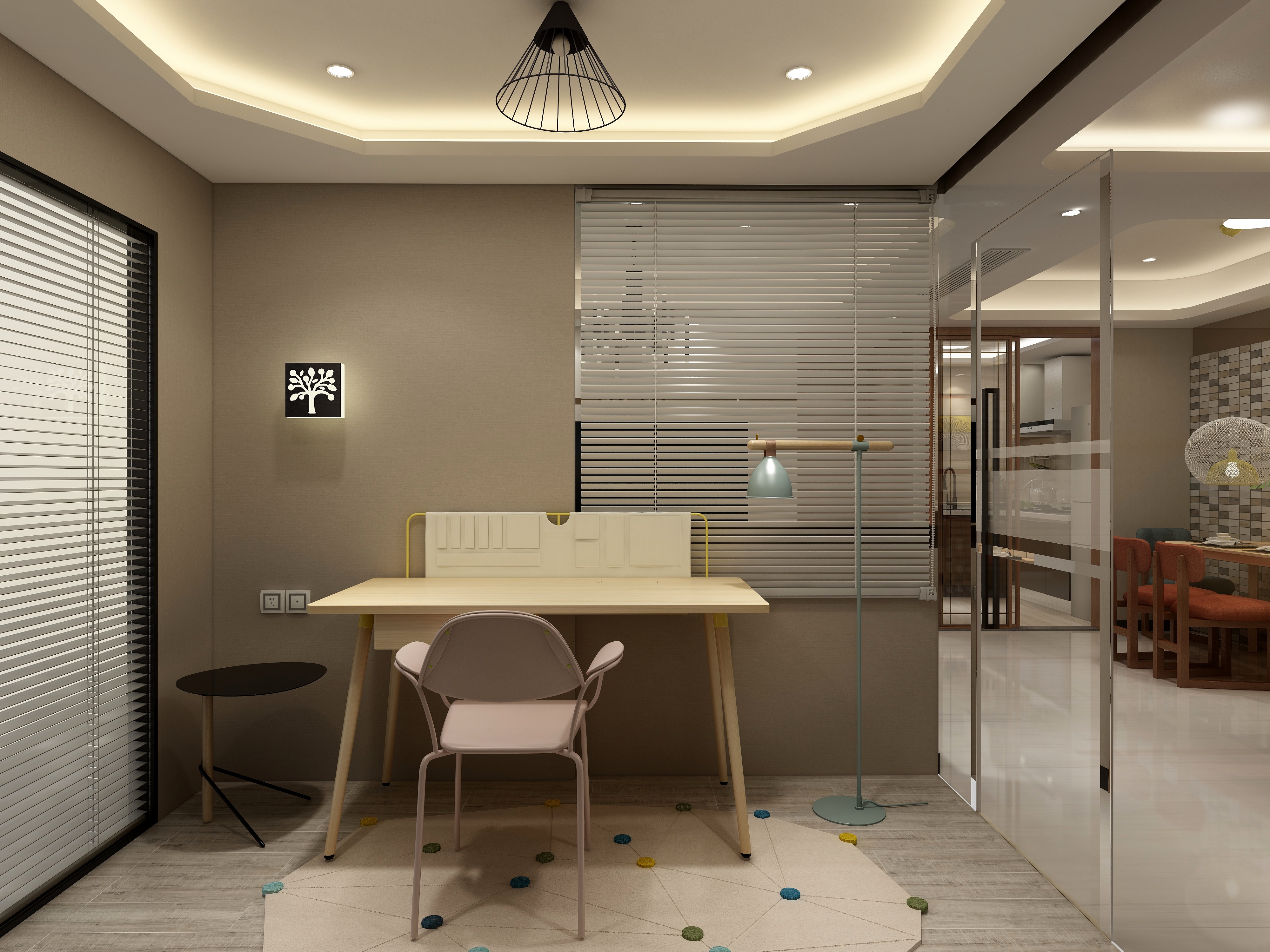 御庭设计-81㎡现代简约一居装修效果图