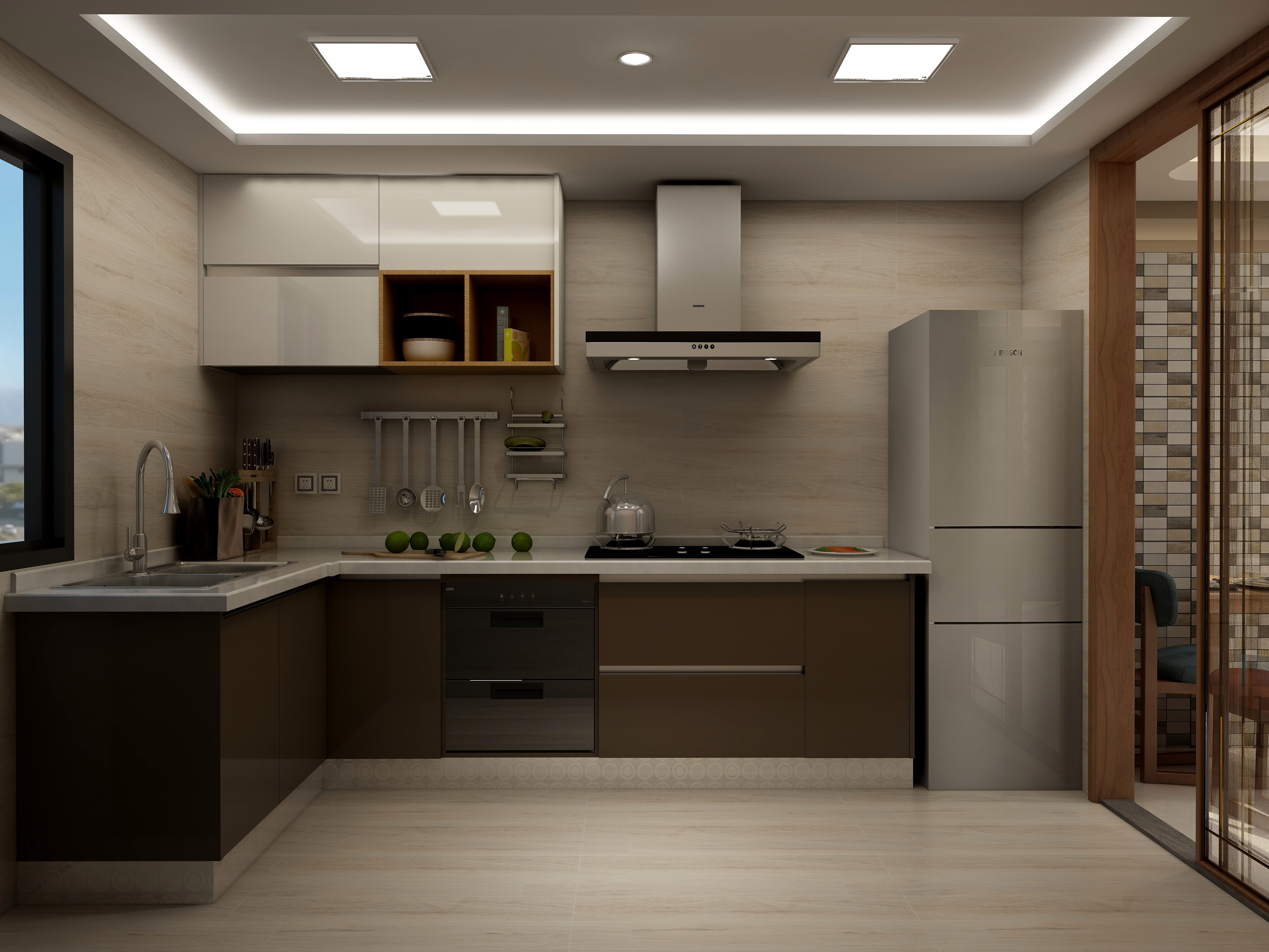 御庭设计-81㎡现代简约一居装修效果图