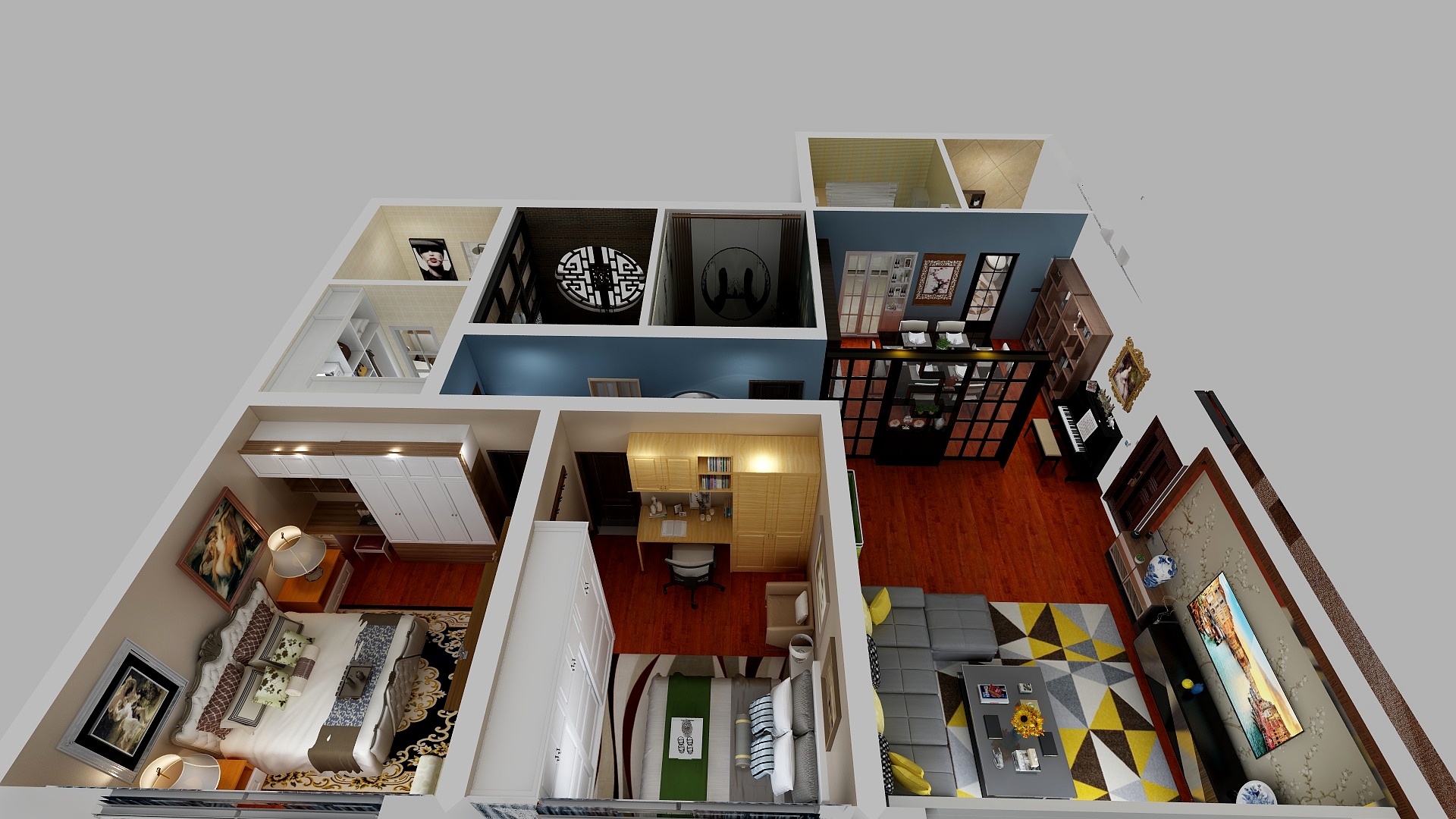 唯尚智家_墨乾-现代中式-2019/02/14/12:50:17-装修设计方案