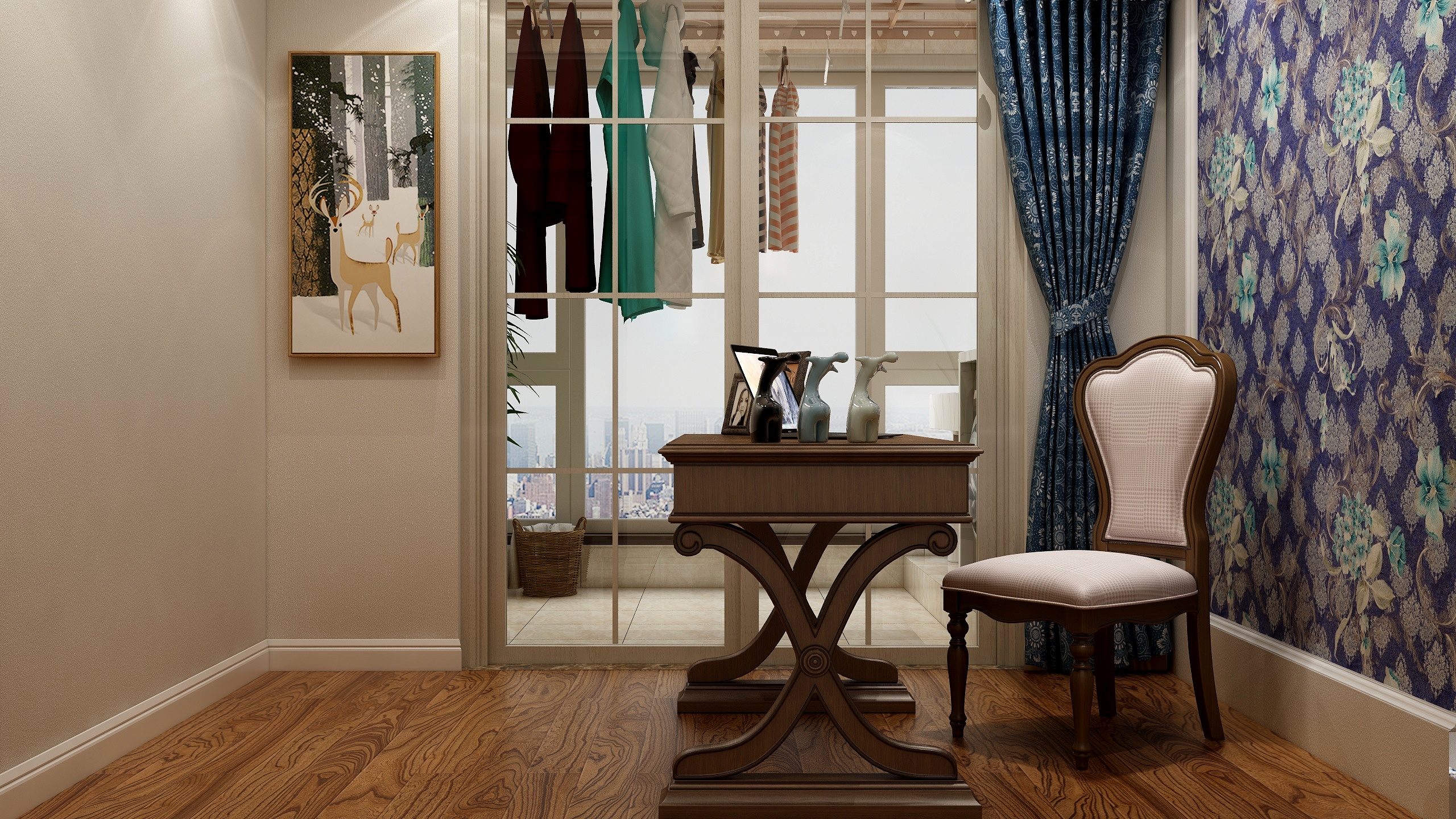 装修设计陈先生-170方田园美式三居装修效果图