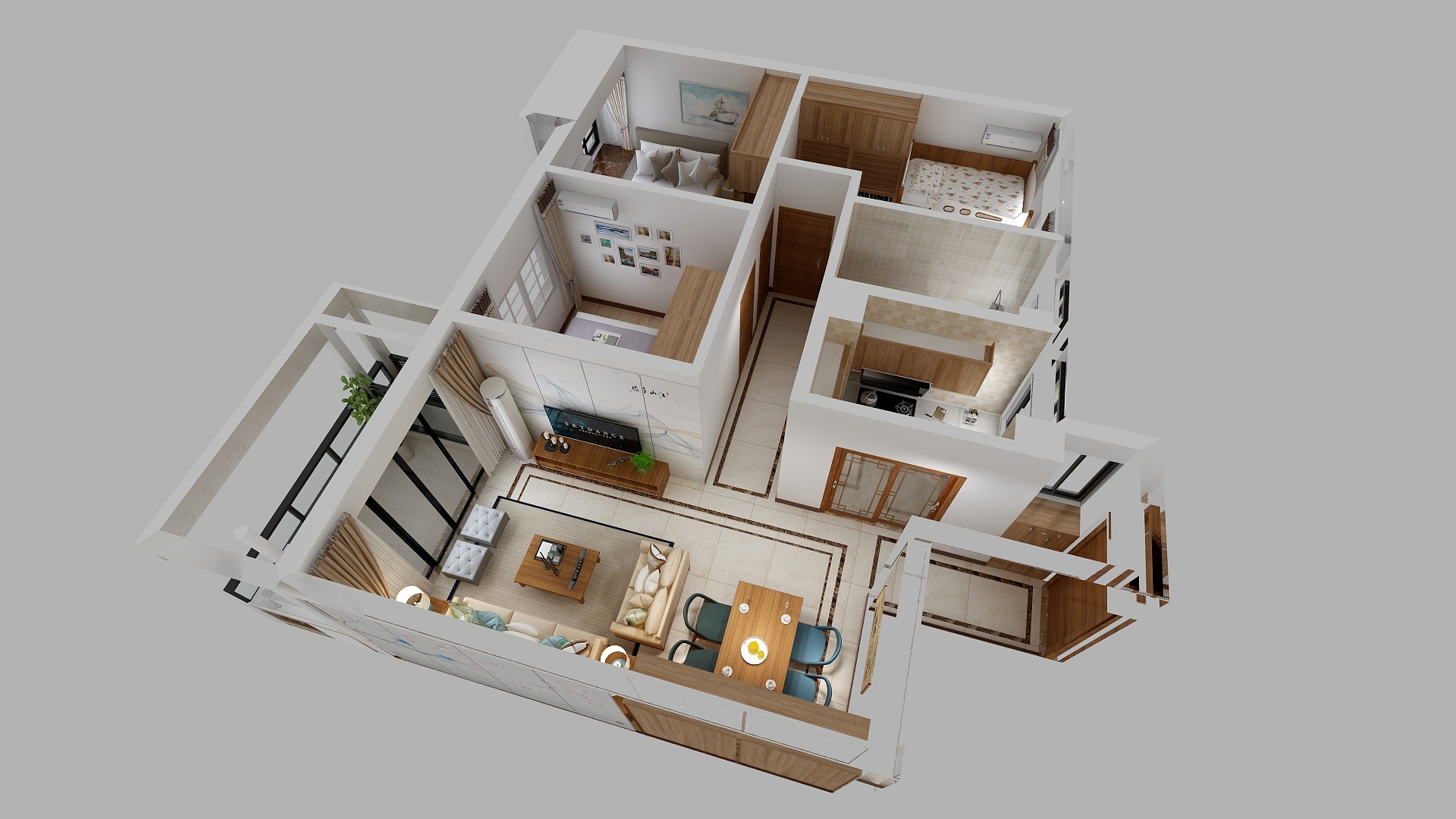设计_朱凤-新力东园1栋02户型新中式风格（01反）-副本-装修设计方案