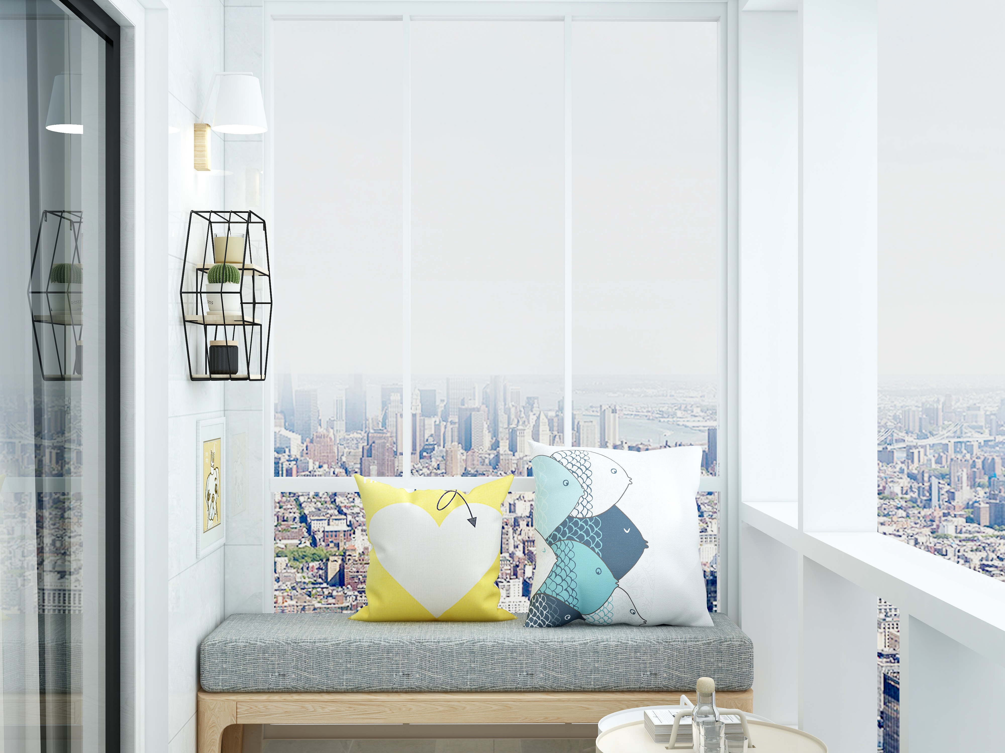 李佳洋-110方北欧三居一层阳台装修效果图第3张