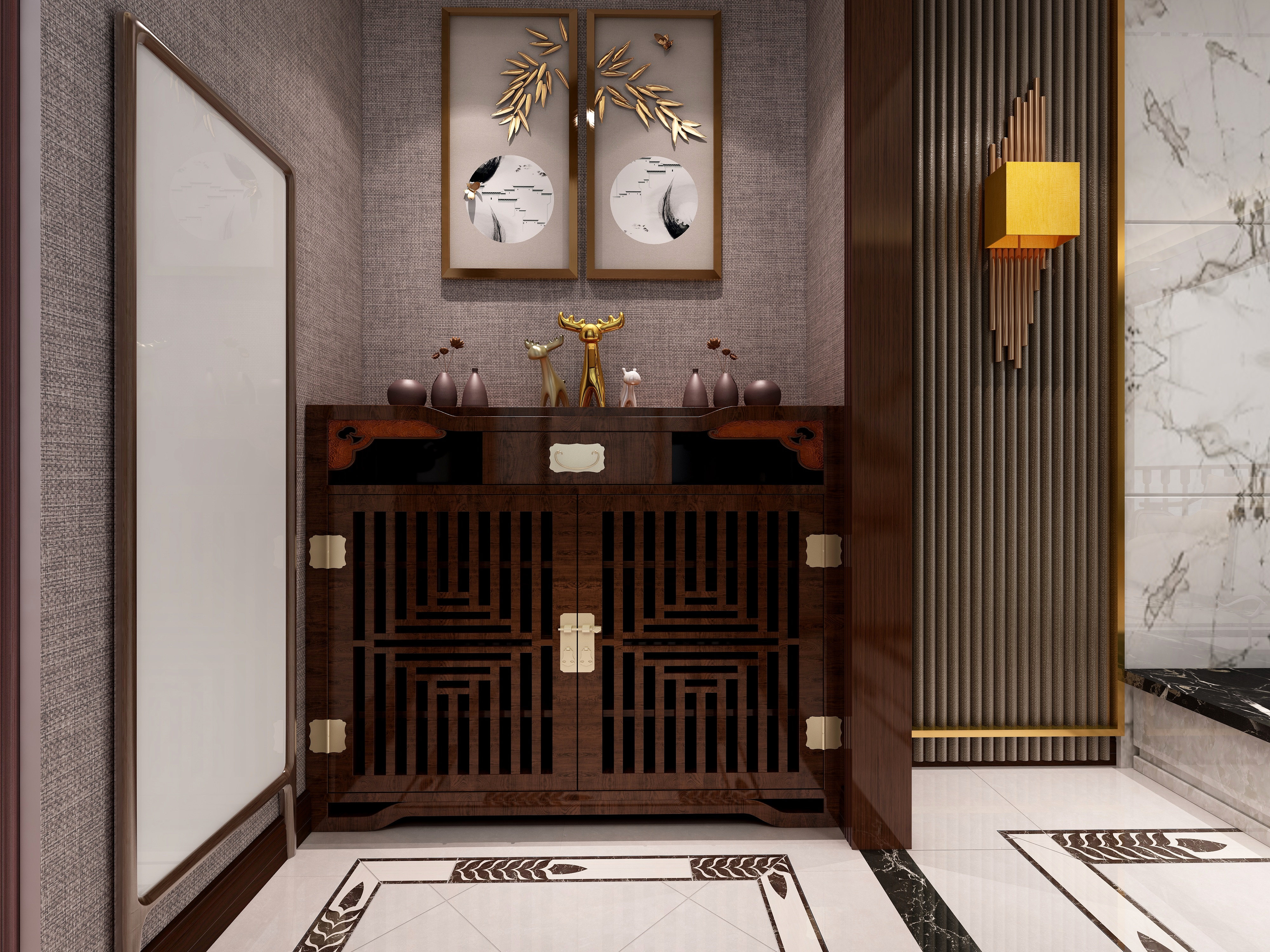 欧阳雪健-147㎡新中式别墅装修效果图