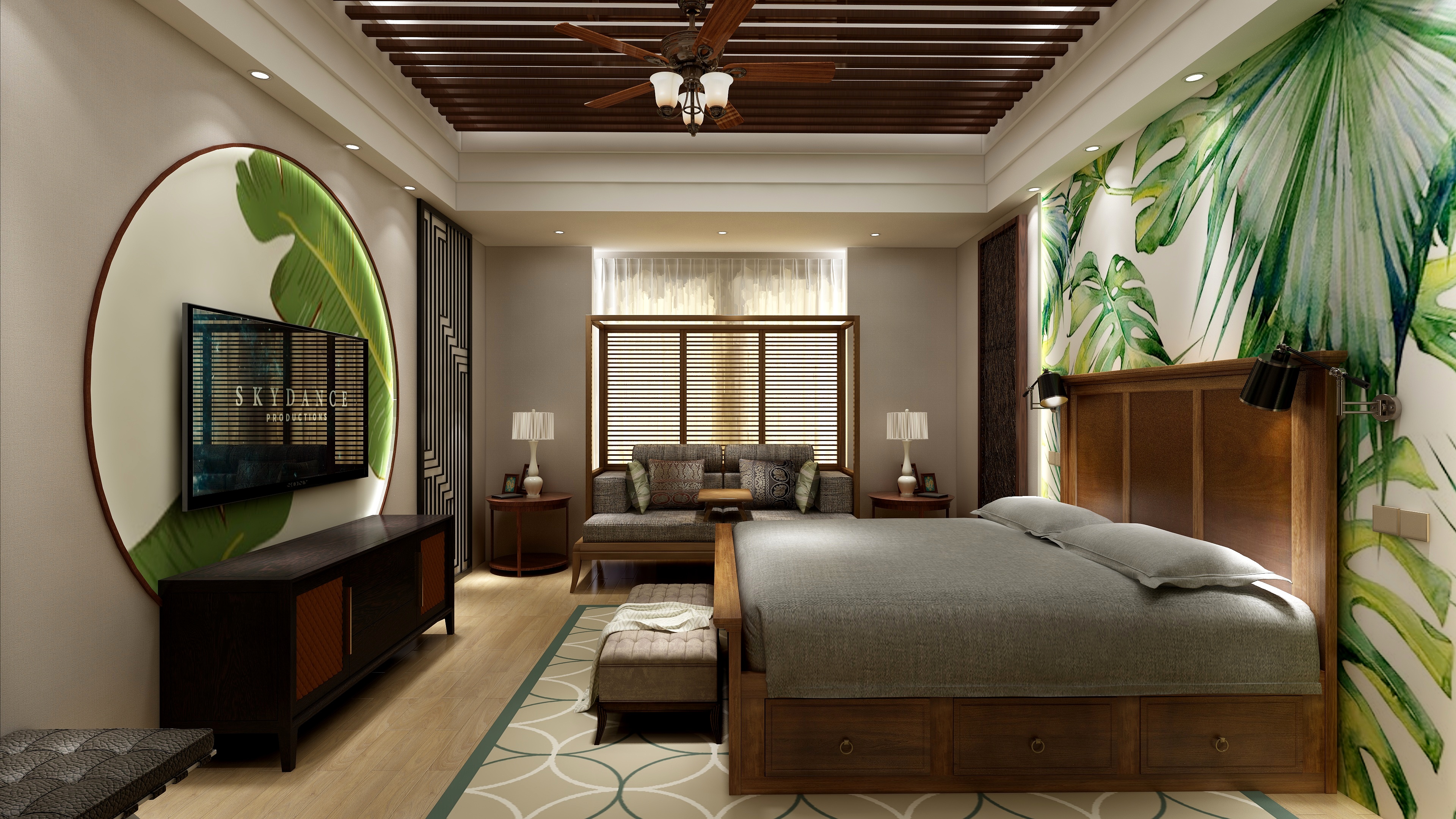 橙家装饰NIpy-45㎡东南亚酒店装修效果图