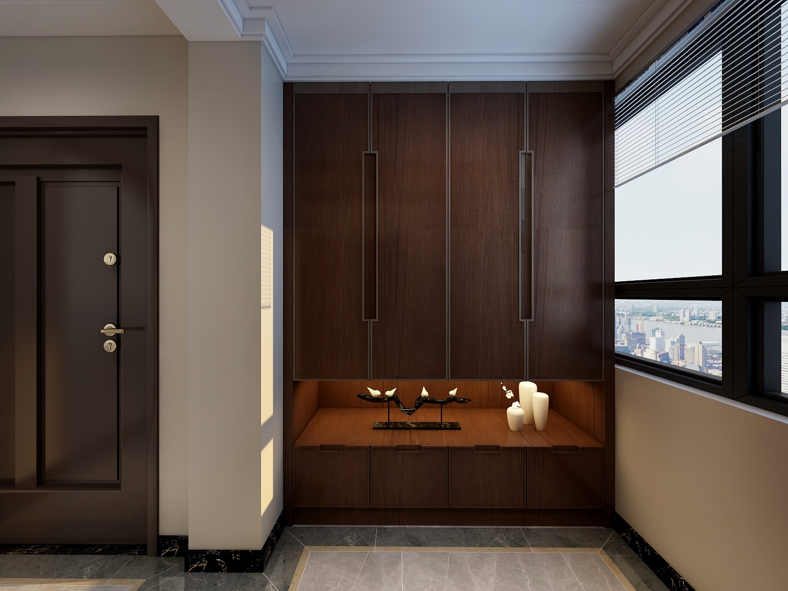 李青越-《中式客餐厅》装修效果图