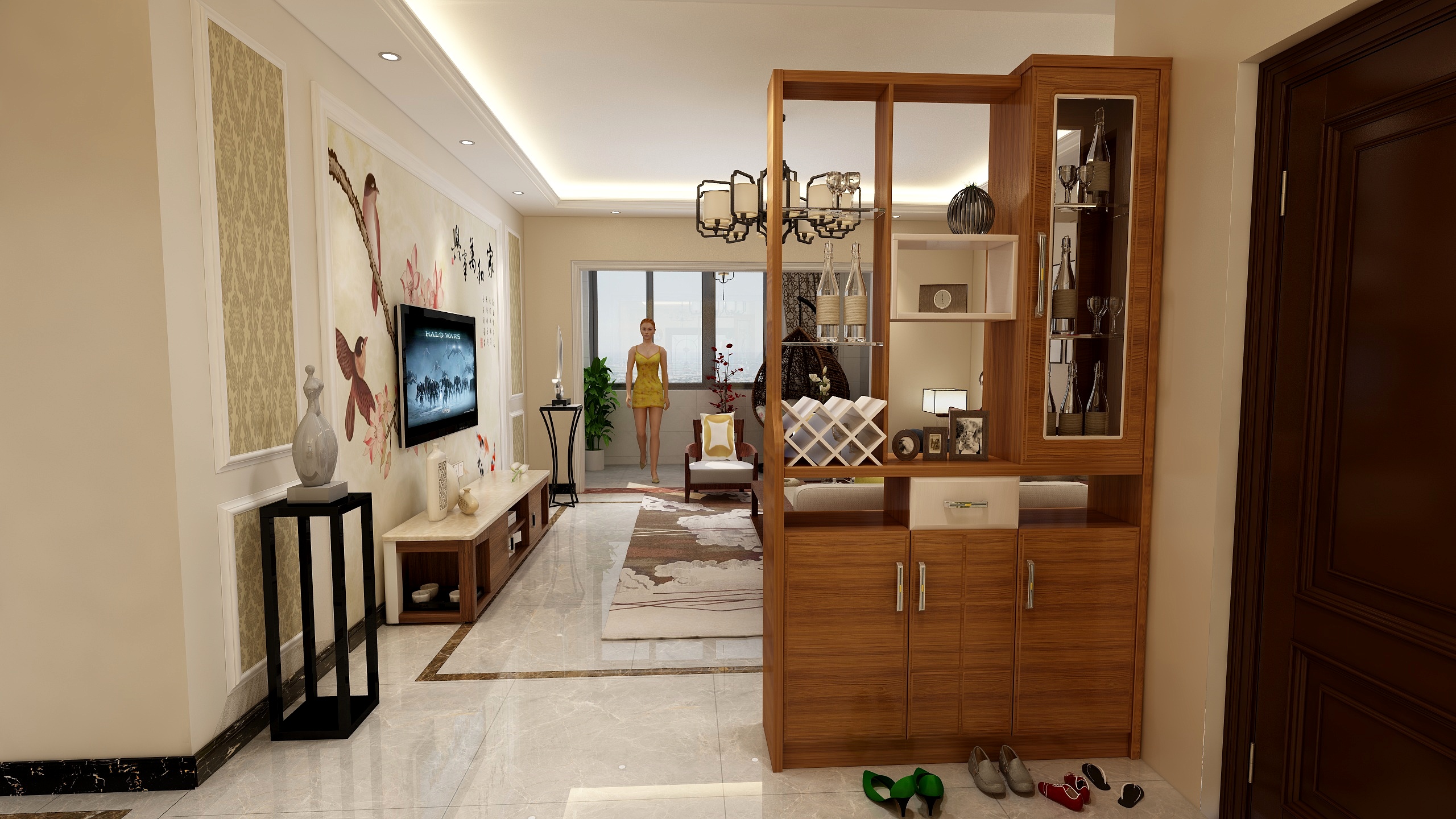 乐尚家装饰设计肖工-田园都市唐小姐新中式雅居-装修设计方案