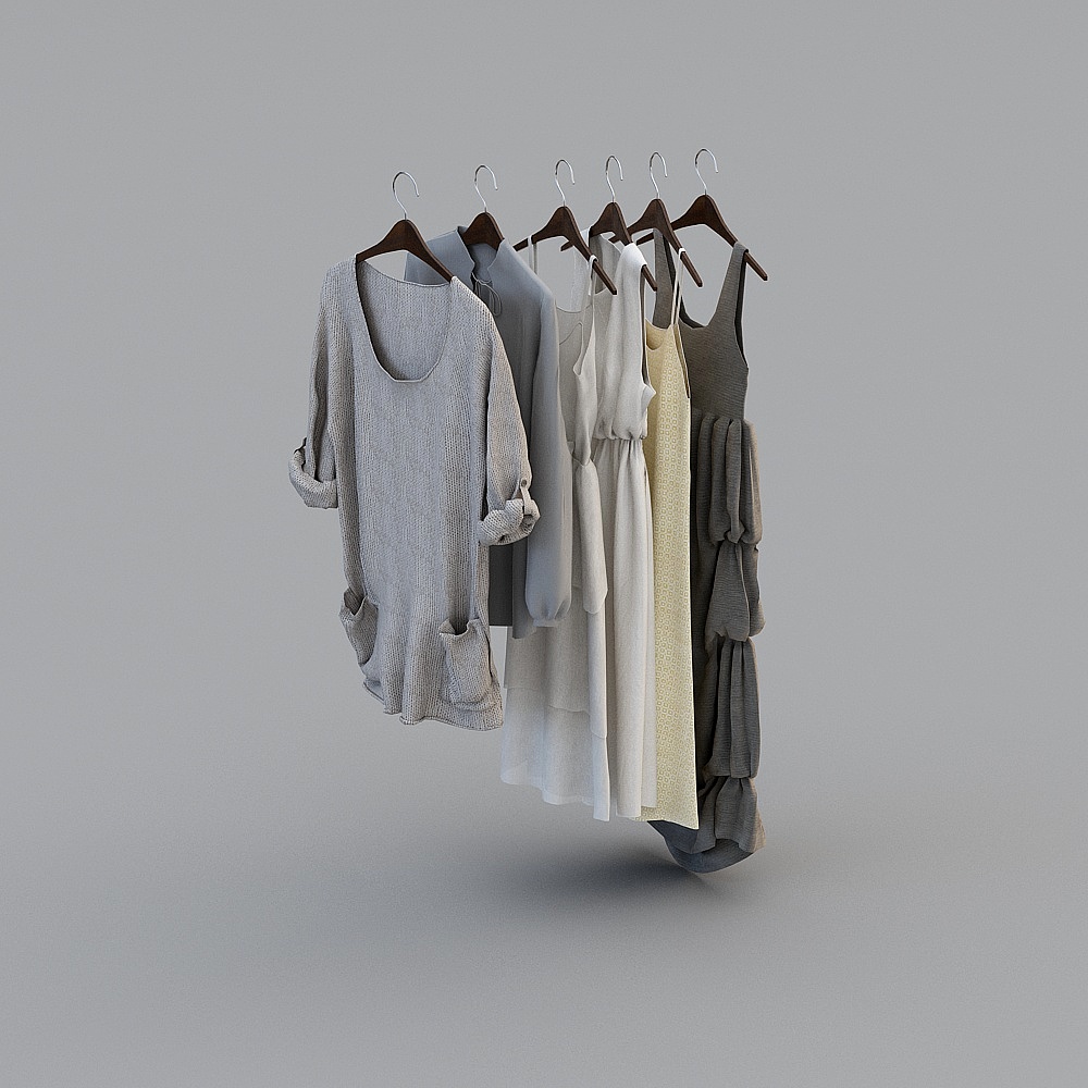 衣服衣架组合[模型ID_190744]