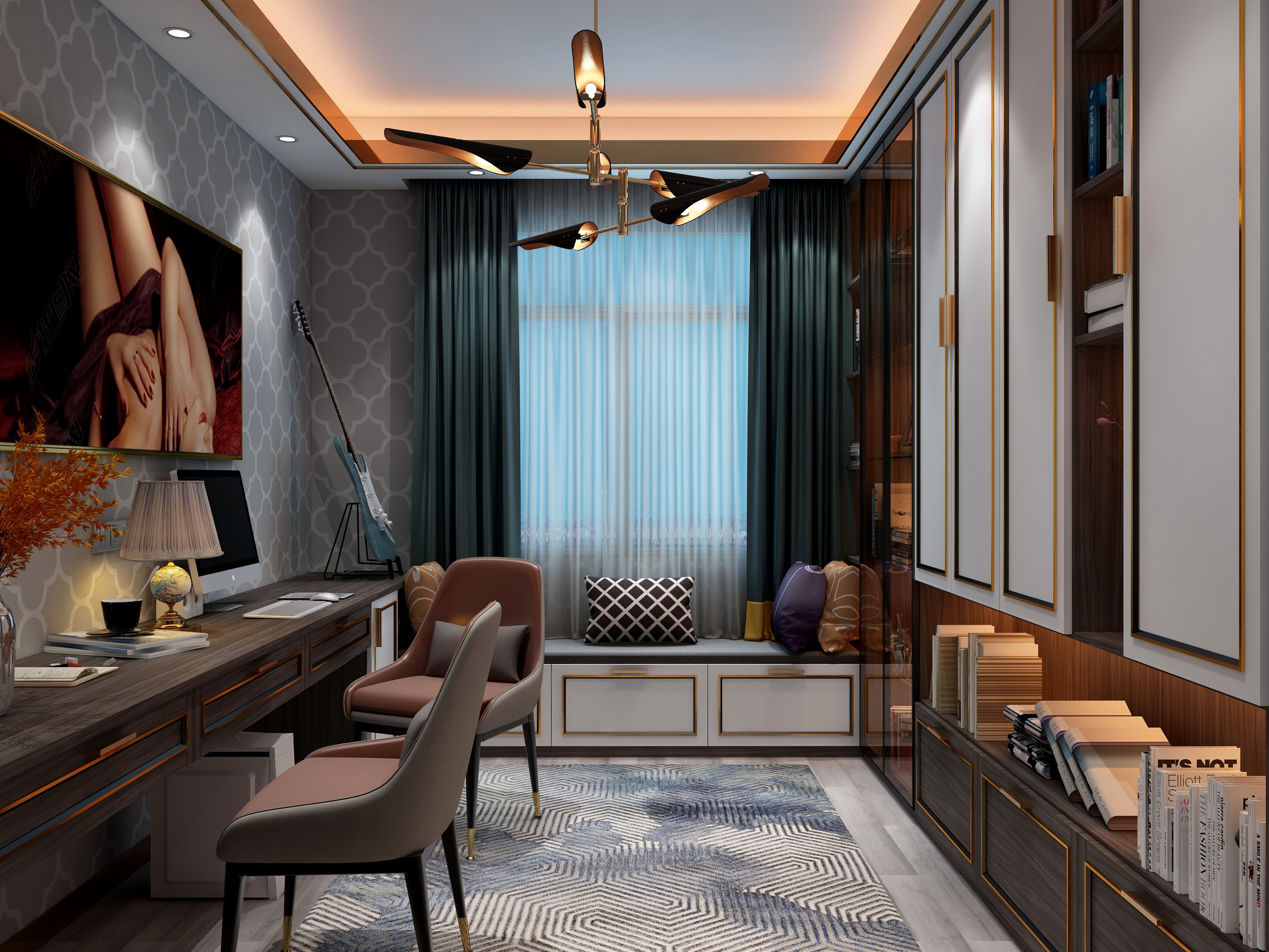 布凡设计1-轻奢《妩媚》装修效果图