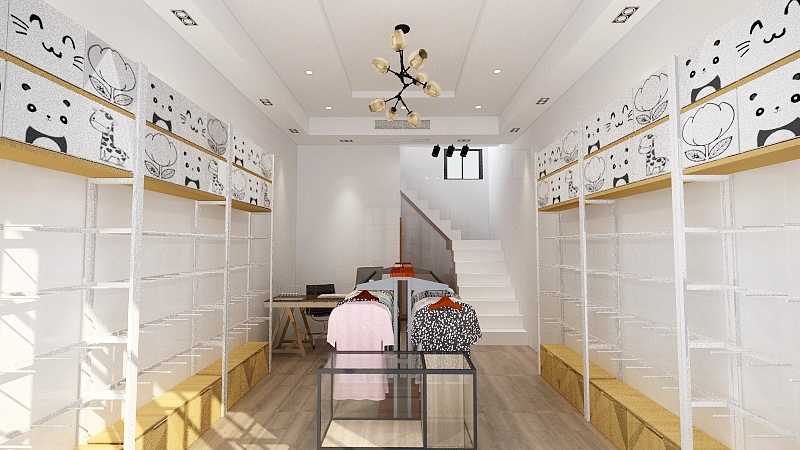 一研定制黄杰-北郊小学篮球体育用品店-装修设计方案