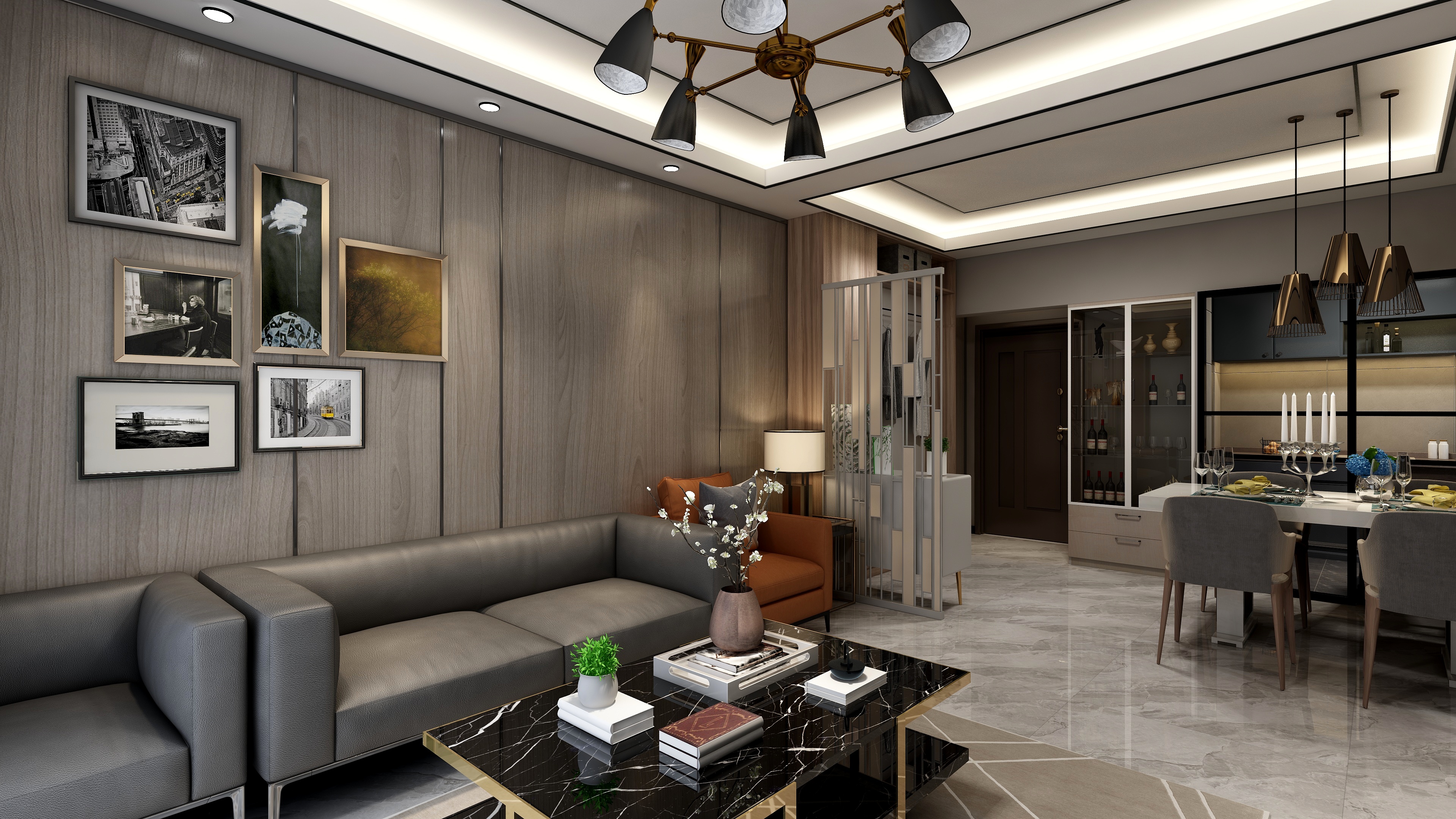 李青越-94㎡现代简约两居装修效果图