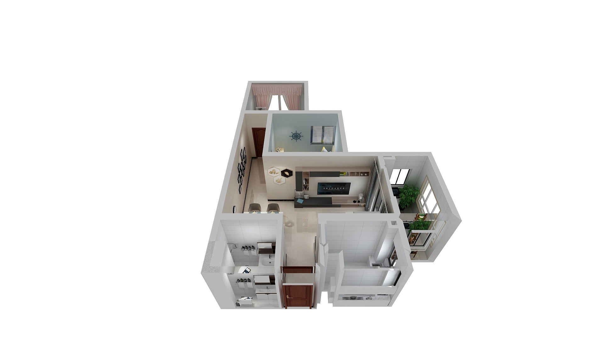 九河设计-茶张馨苑7号楼906.dwg00-装修设计方案