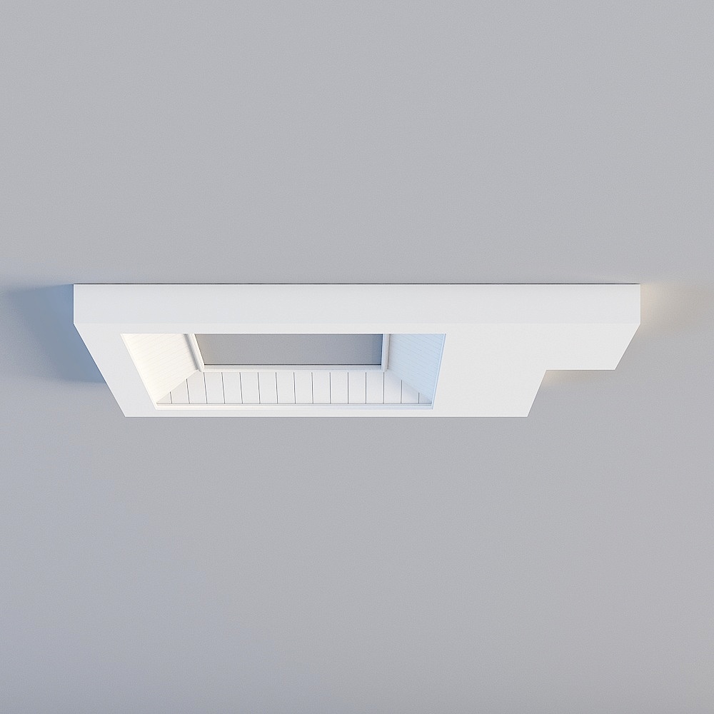 男孩房吊顶反3D模型