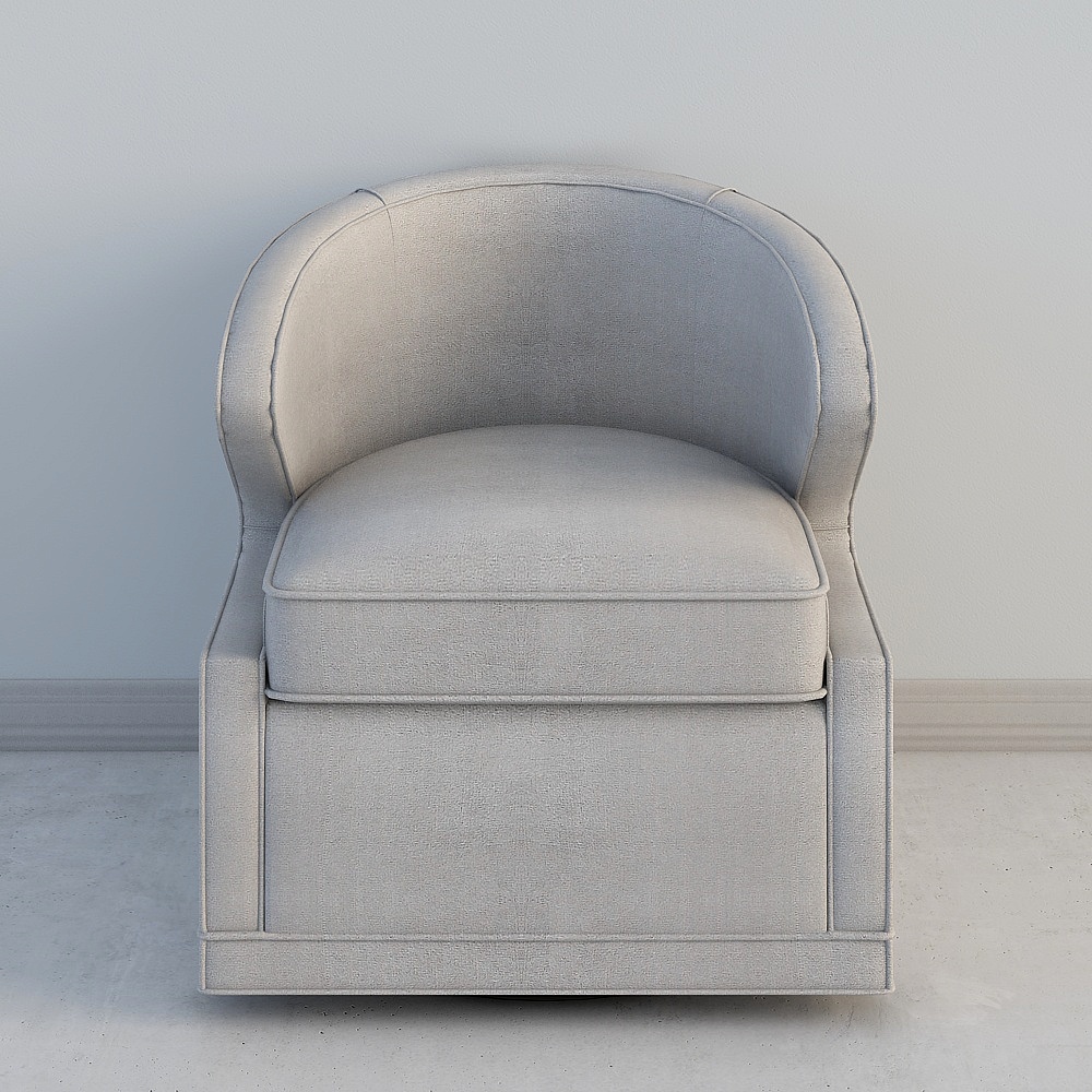 环美美式现代简约轻奢单人沙发MF-233D模型