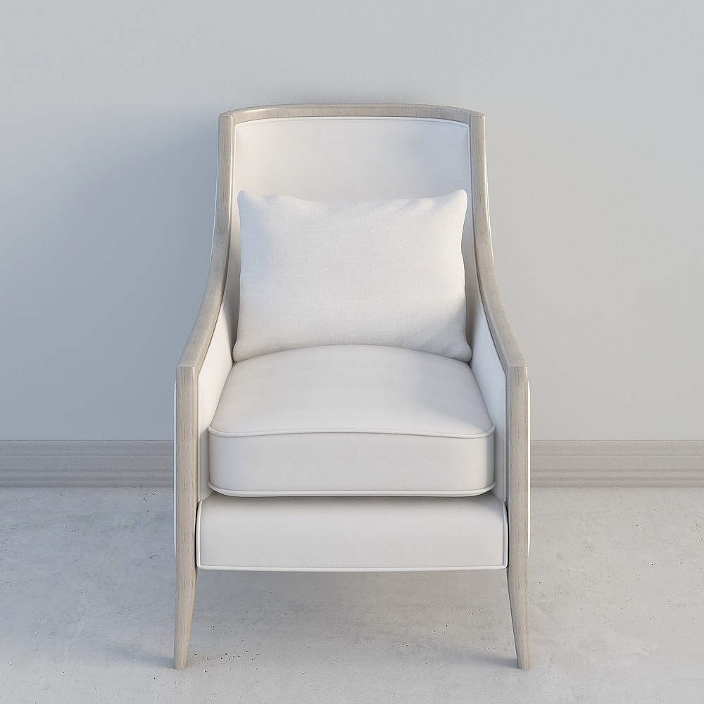 环美美式现代简约轻奢单人沙发R070510CL-GL103D模型