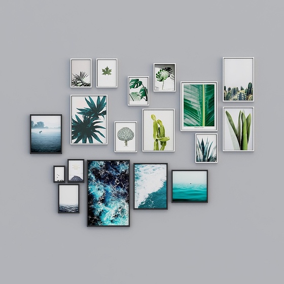 Asian Collage Photo Frames,Green