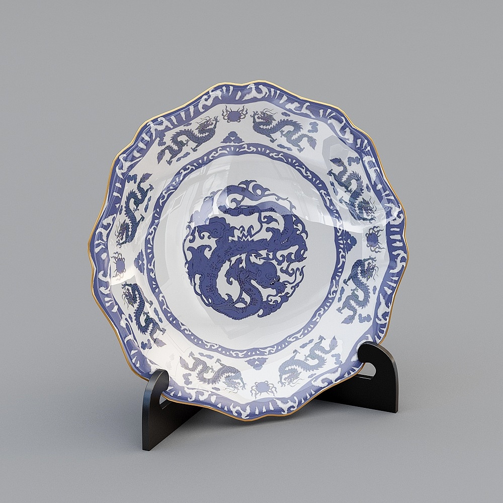中式瓷器装饰品-063D模型