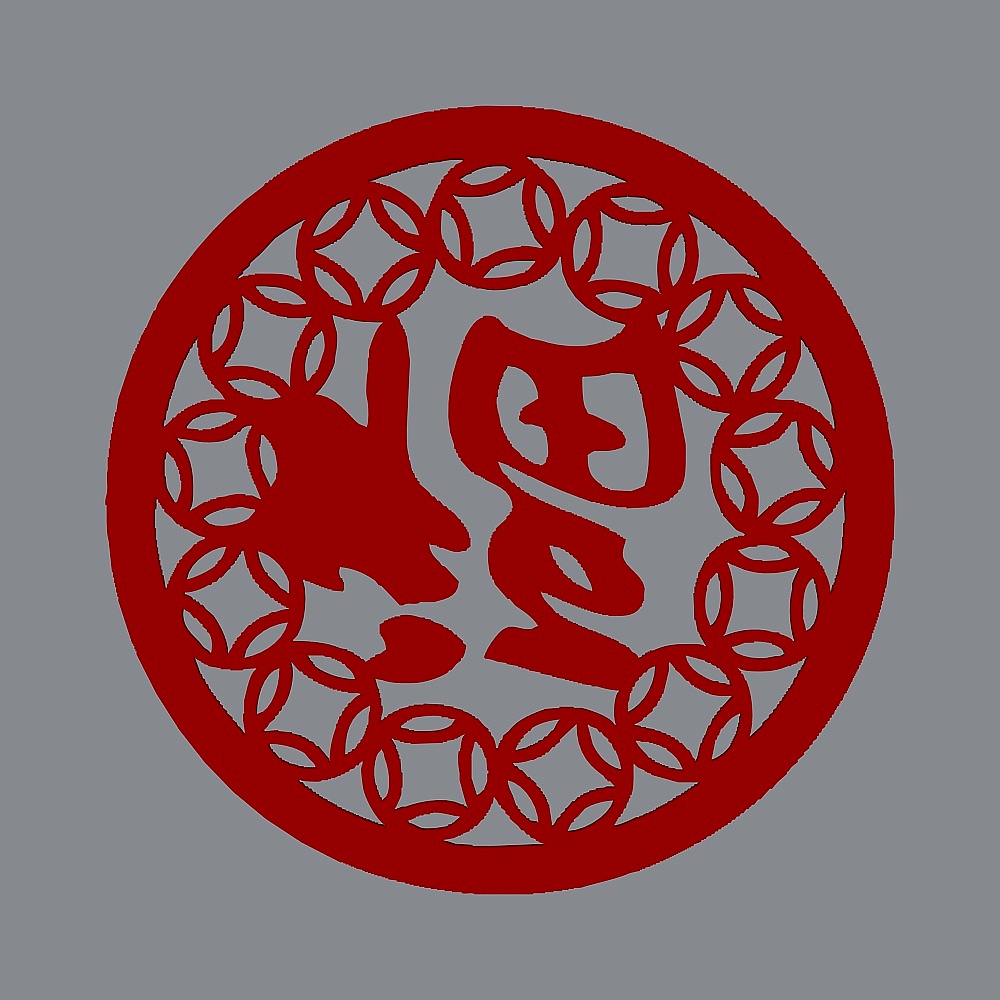 新中式剪纸窗贴-033D模型