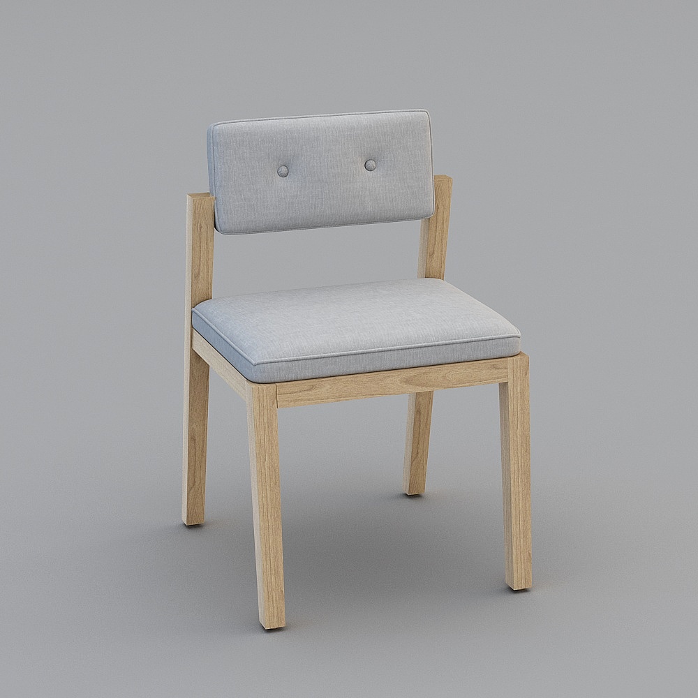 椅子(原木色）3D模型