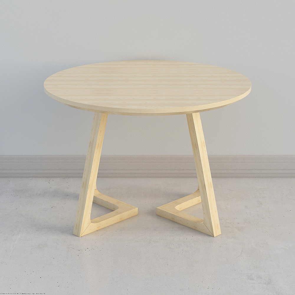 餐桌(原木色）3D模型