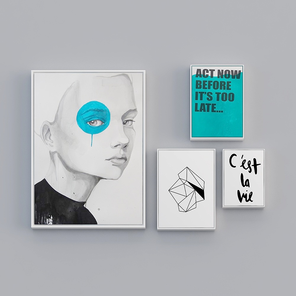 饰画联盟-北欧素色-拼套-装饰画-sb060