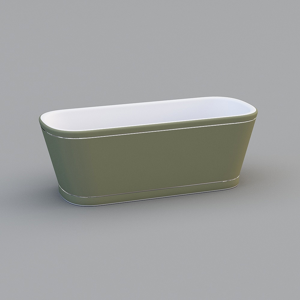 北欧绿色浴缸3D模型