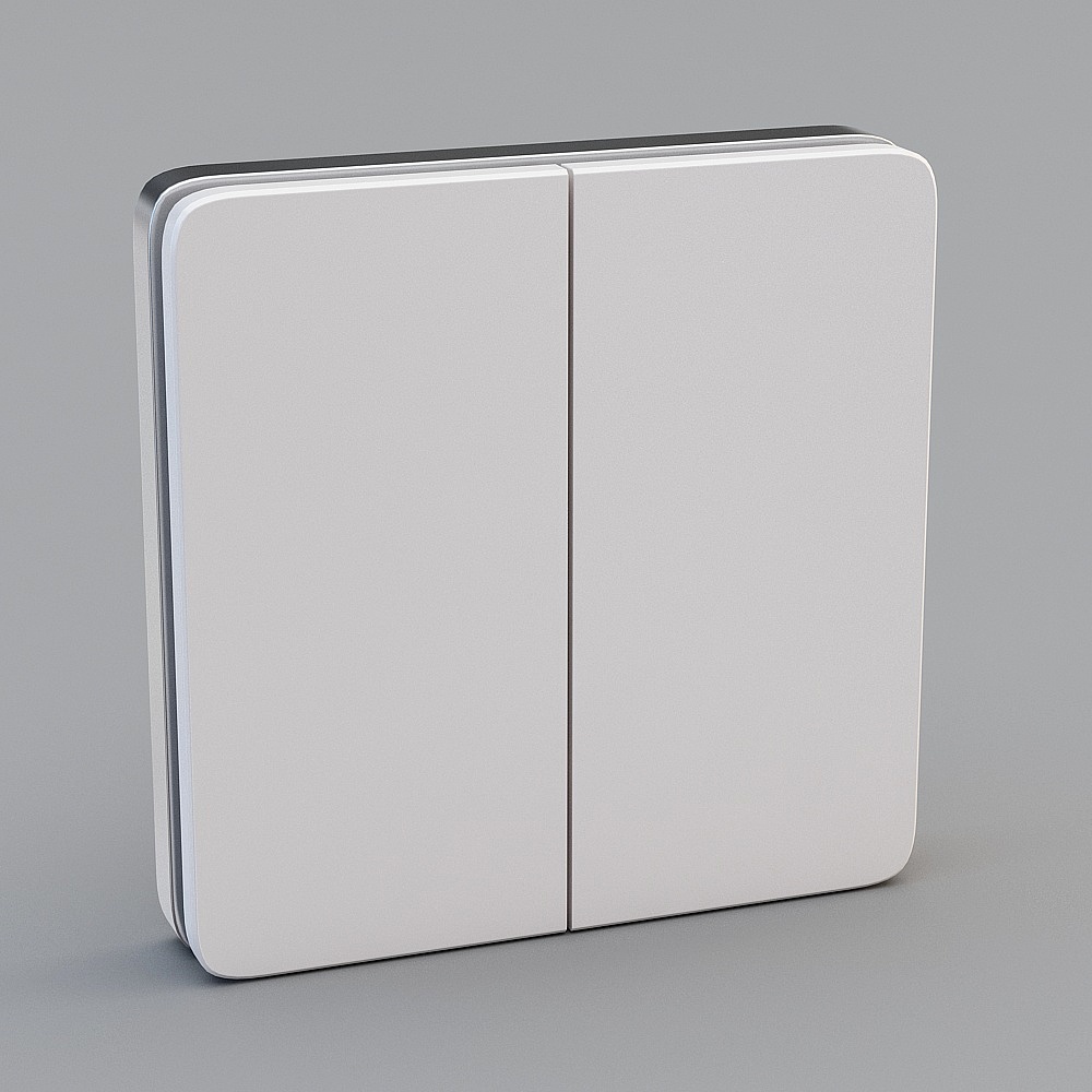 宜居_罗格朗逸景_开关_86x86x153D模型