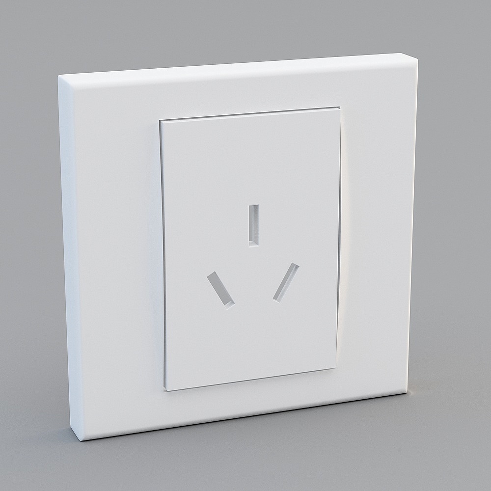 宜居_西门子_三级插座_86x86x83D模型