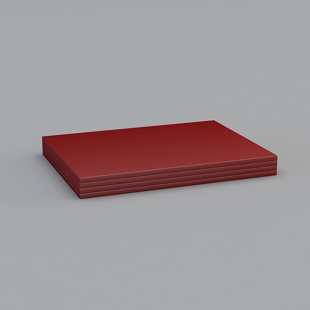 菜板400x300x40 - 红3D模型