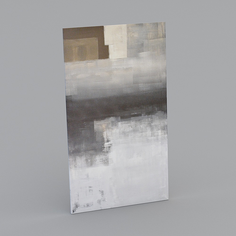 北欧简约风大挂画3D模型