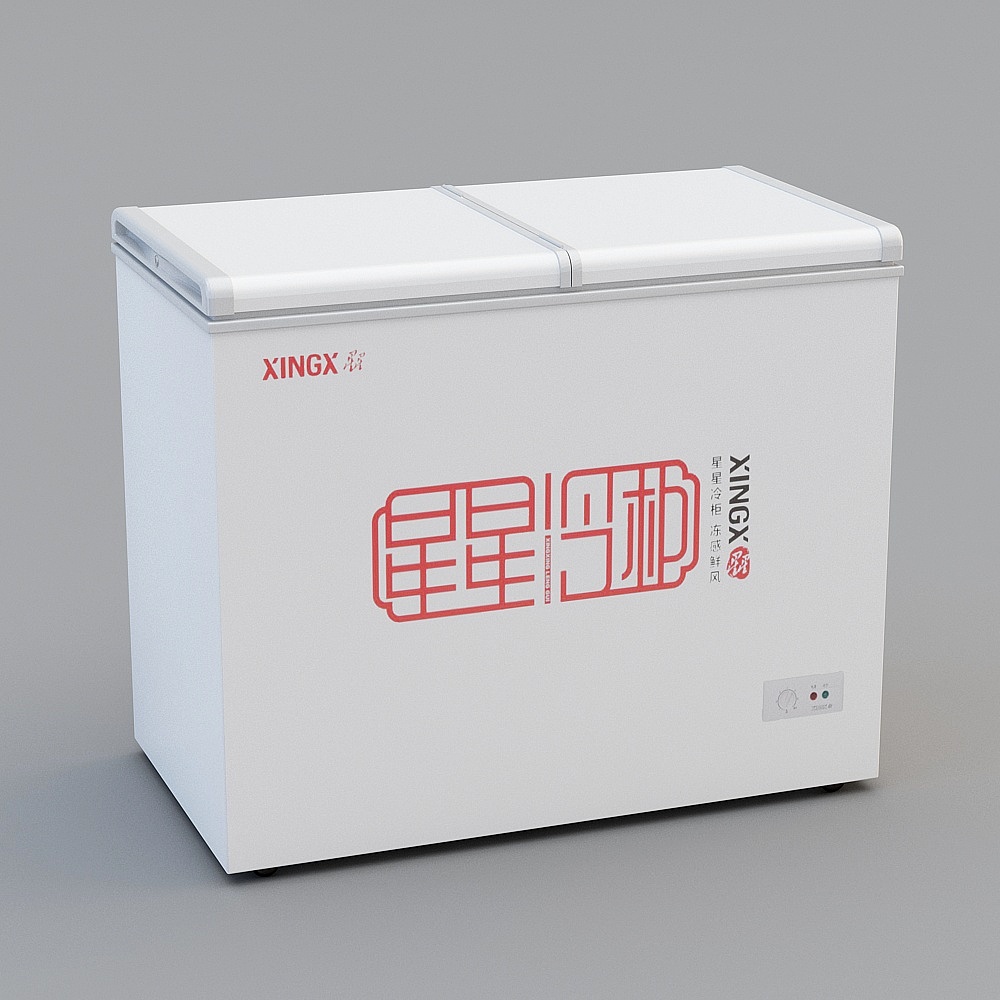星星（XINGX）-BCD198HE 198升 冷冻冷藏双温节能冰柜3D模型