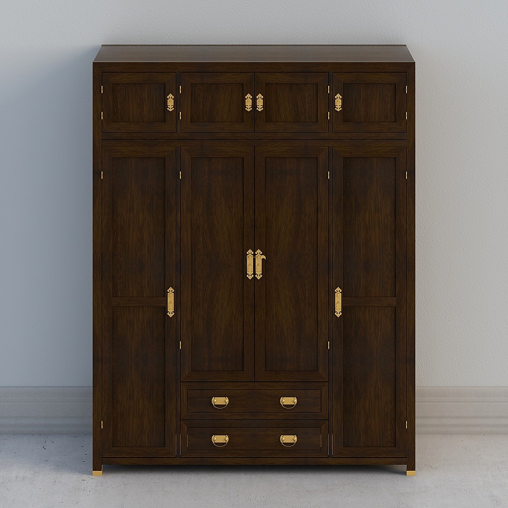 中至信-四门衣柜-1603d模型
