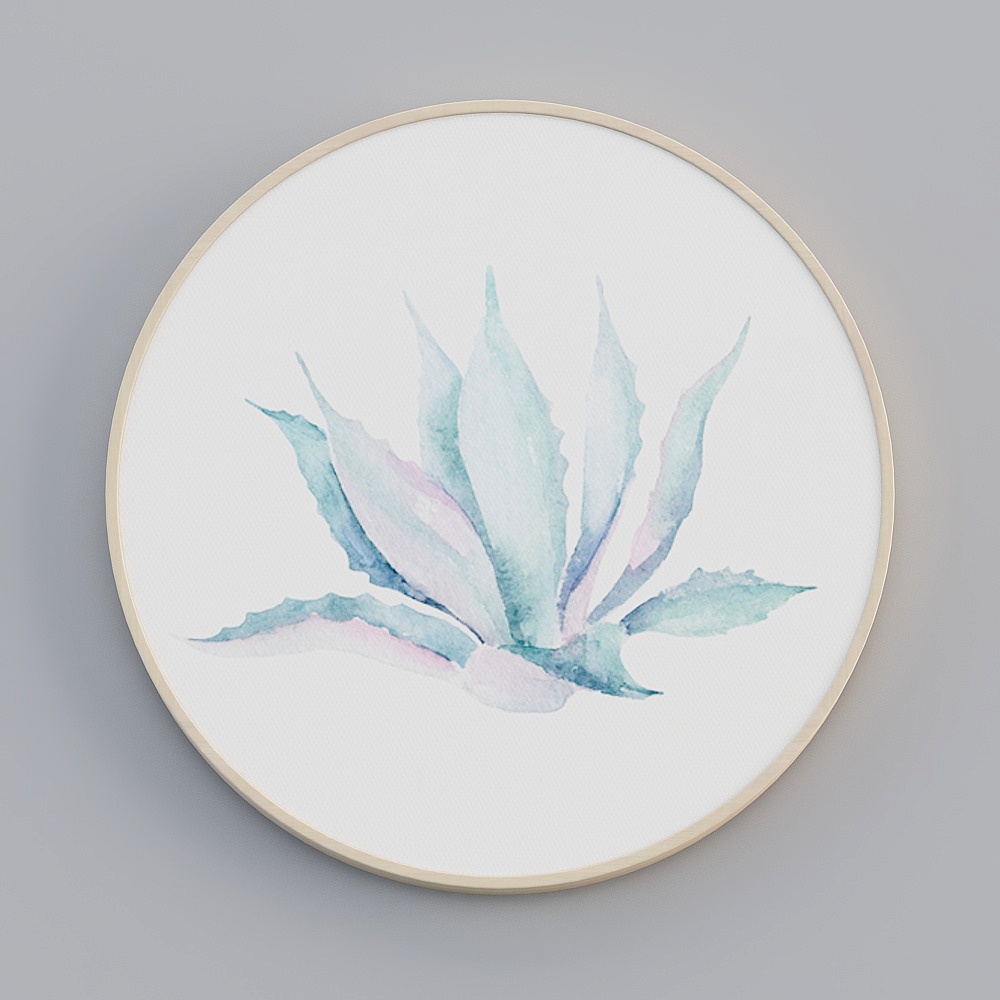 饰画联盟-北欧自然-单幅圆形-装饰画-ZR003