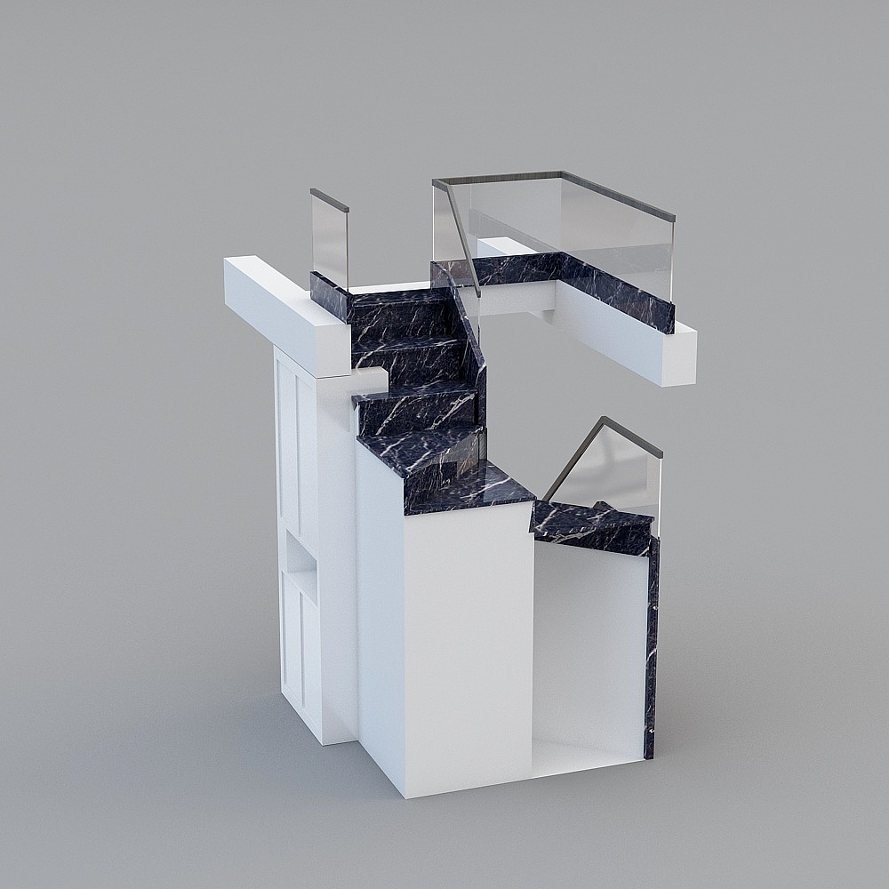 楼梯溪山3D模型