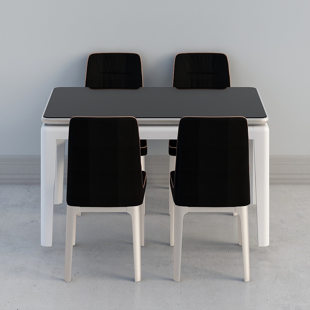 CTY-7061A餐桌椅3D模型