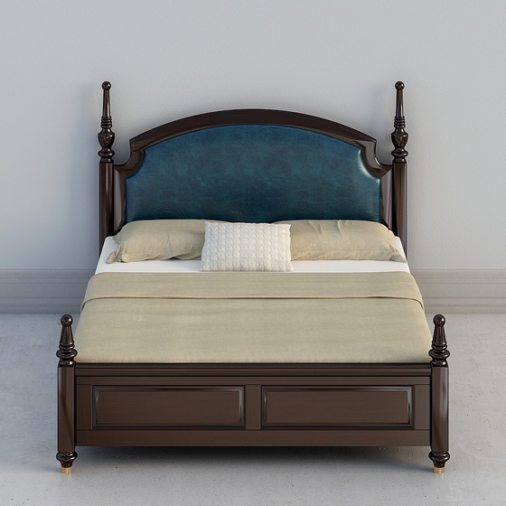 American Transitional Modern Twin Beds,Twin Beds,Wood color,King 1.9m,1.8 m