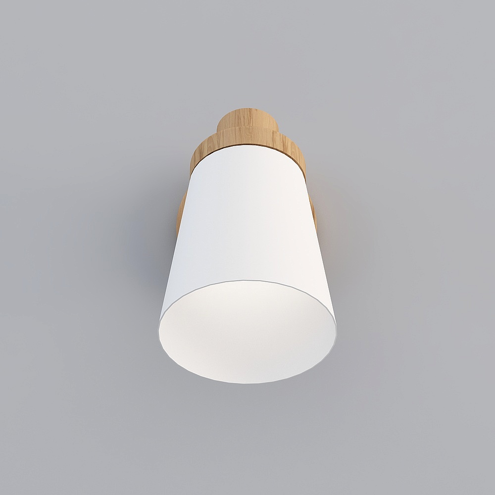 三维灯都·TY-北欧现代简约客餐厅卧室过道铁艺马卡龙壁灯-88021-1-白色3D模型