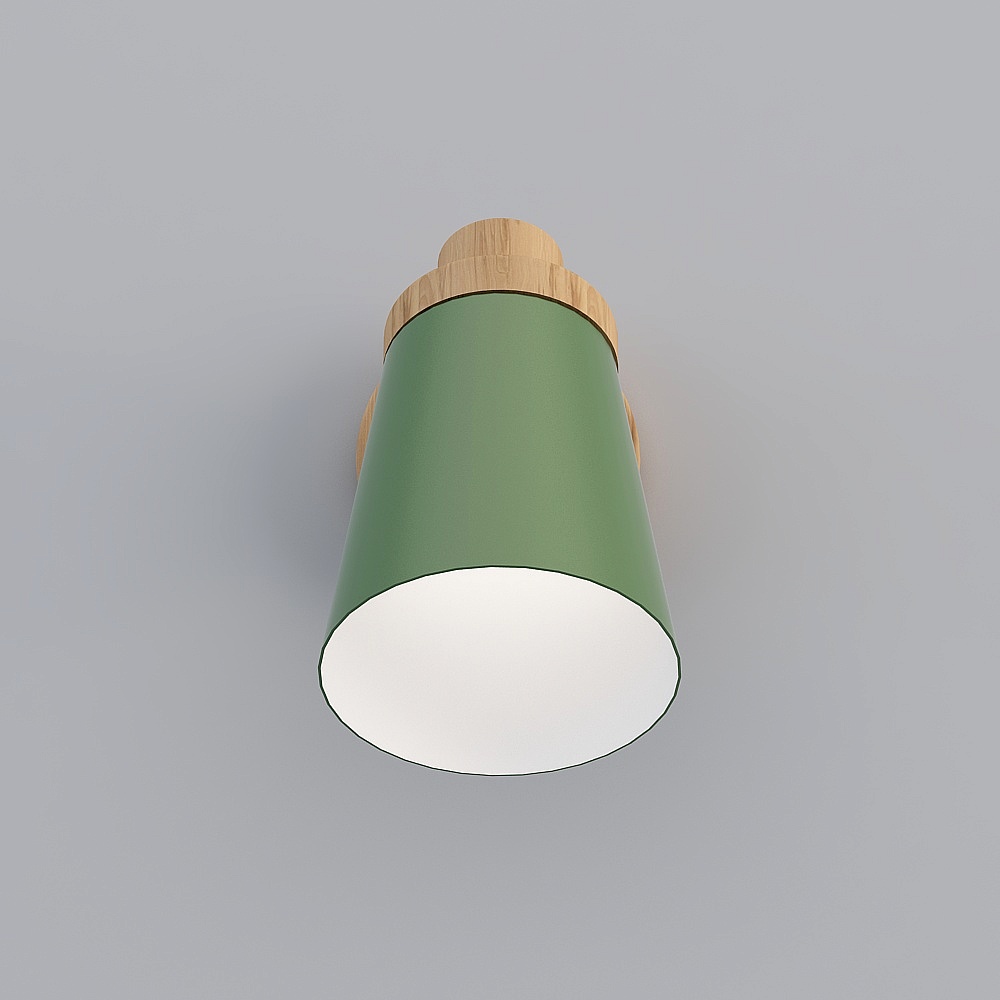 三维灯都·TY-北欧现代简约客餐厅卧室过道铁艺马卡龙壁灯-88021-1-绿色3D模型