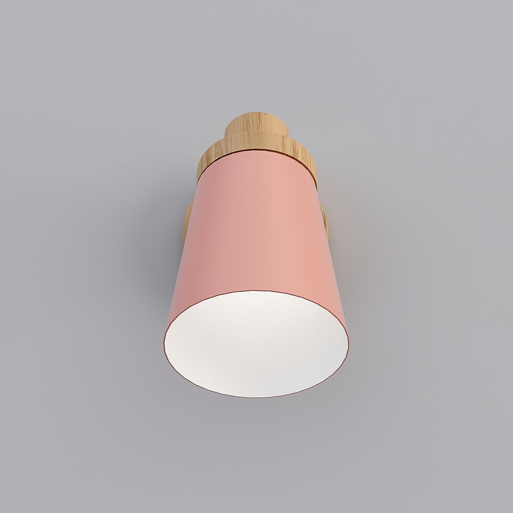 三维灯都·TY-北欧现代简约客餐厅卧室过道铁艺马卡龙壁灯-88021-1-粉色3D模型
