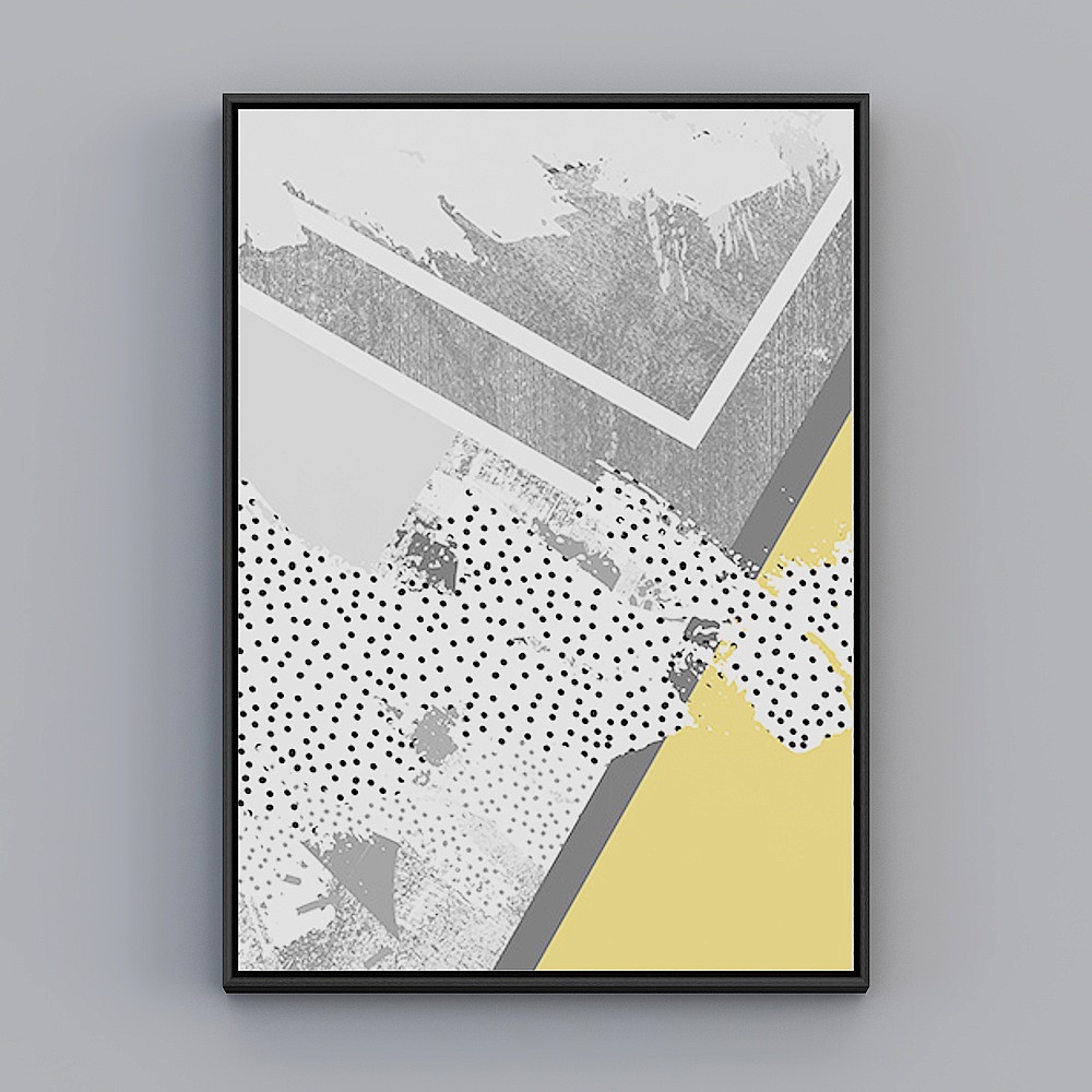 饰画联盟-北欧素色-单幅-装饰画-SB0043D模型