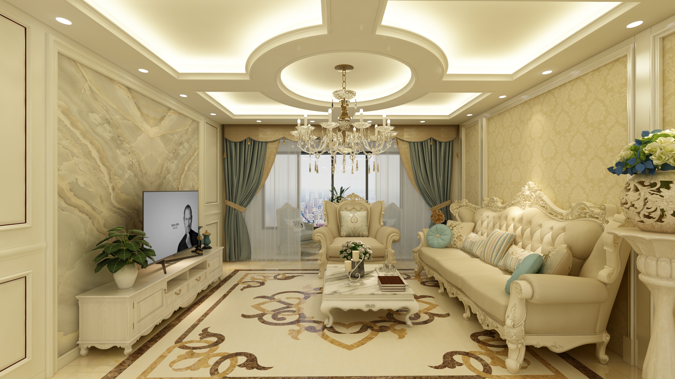 室内装饰王恒-君山壹品133平-装修设计方案