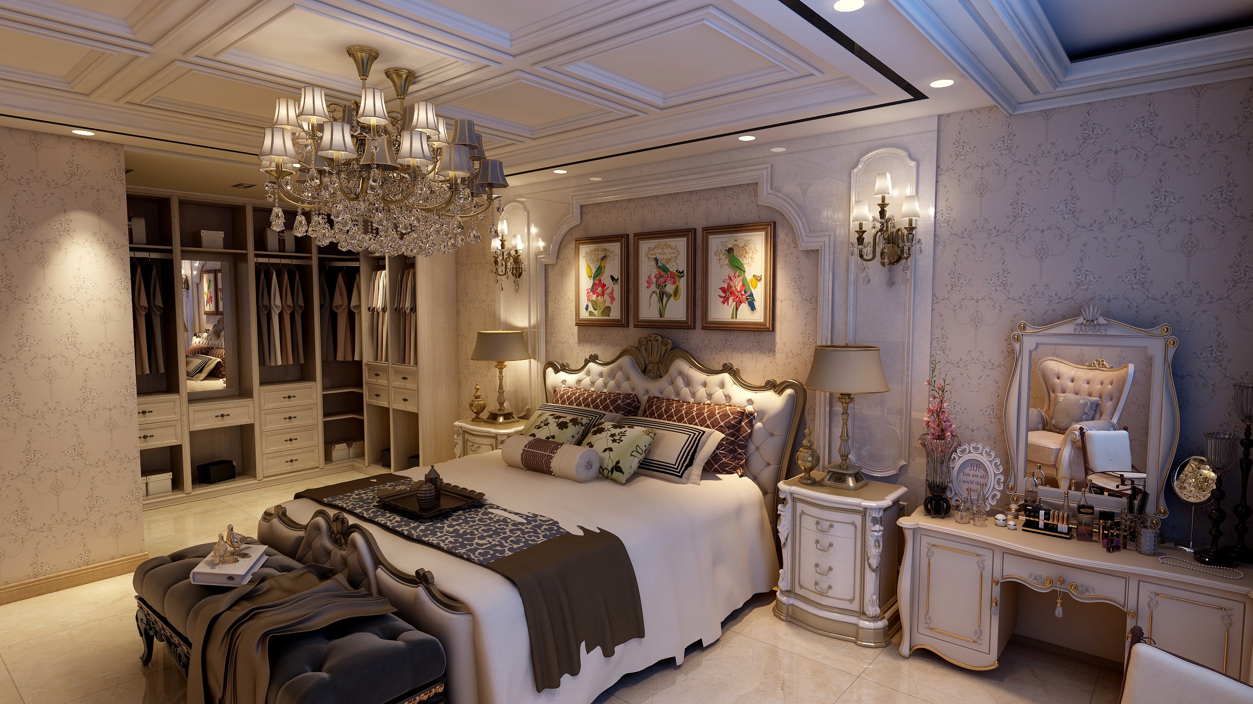 黄鹤翔-孔雀城邦卧室酷家乐导入-装修设计方案