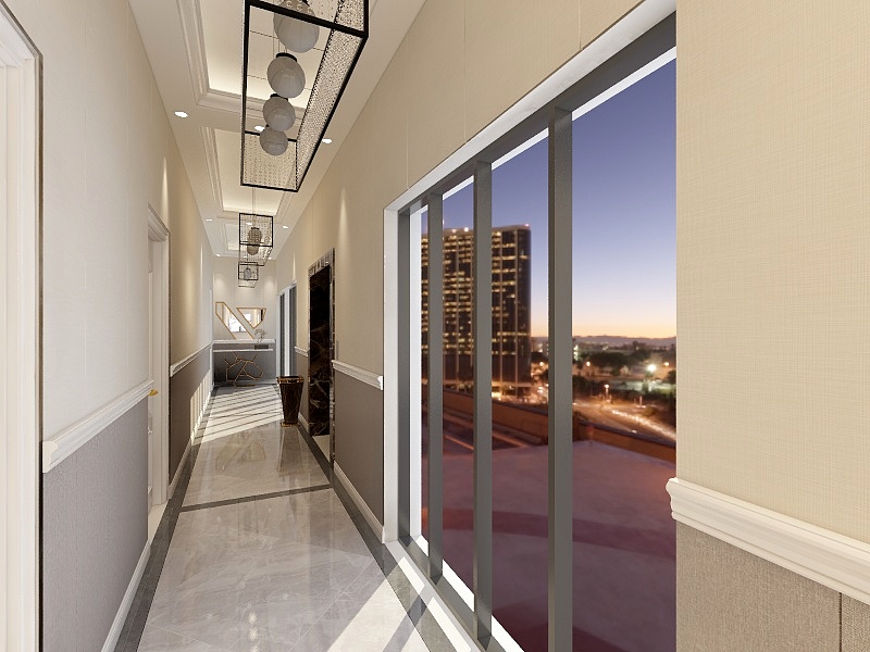 保持微笑-西双版纳酒店走廊-装修设计方案