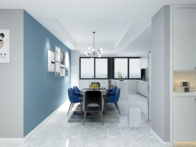 风火轮装饰王其金-名居装饰--蓝惠首府客餐厅-装修设计方案