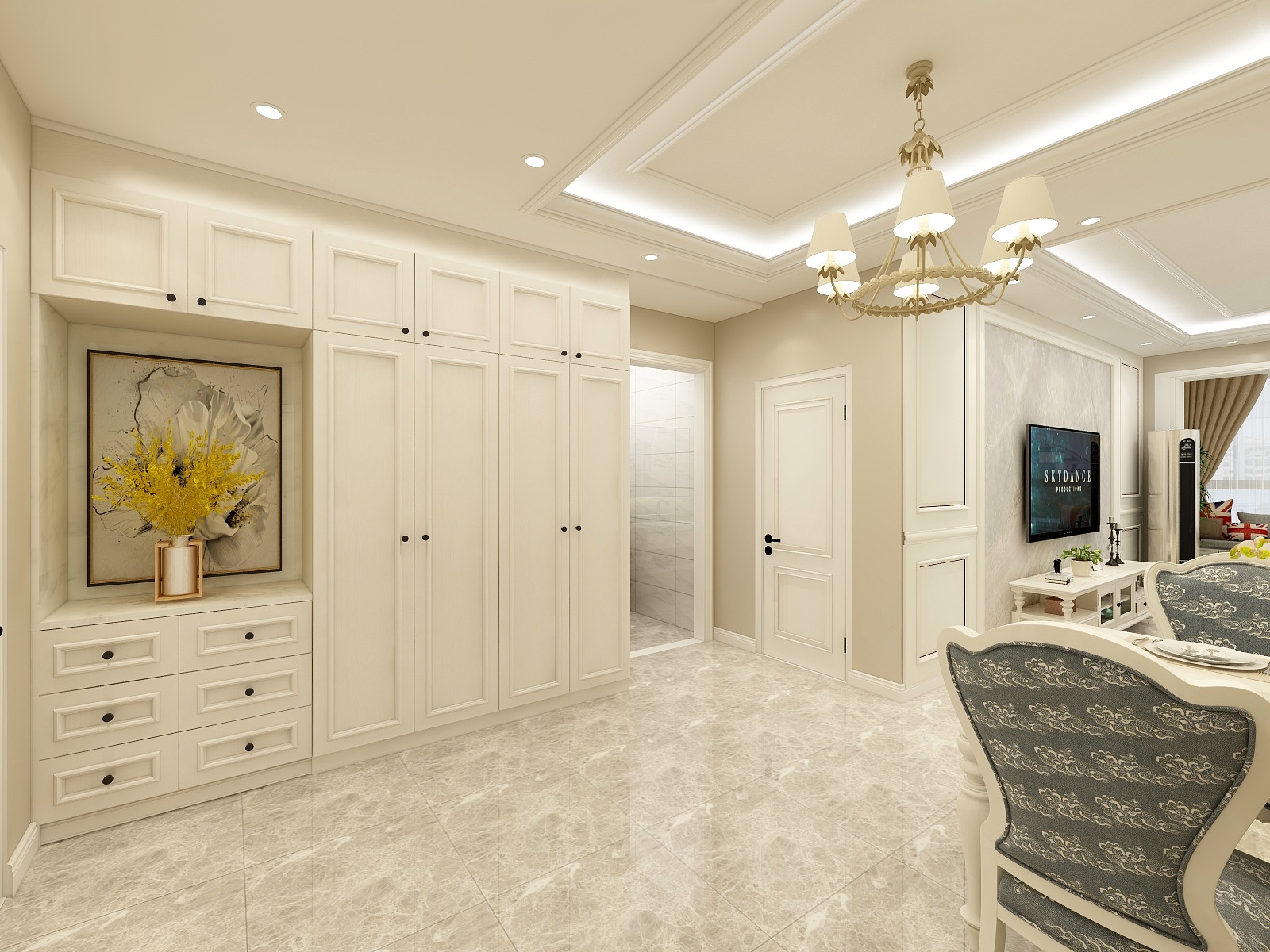 e设计师-97方简美二居一层客餐厅装修效果图第4张