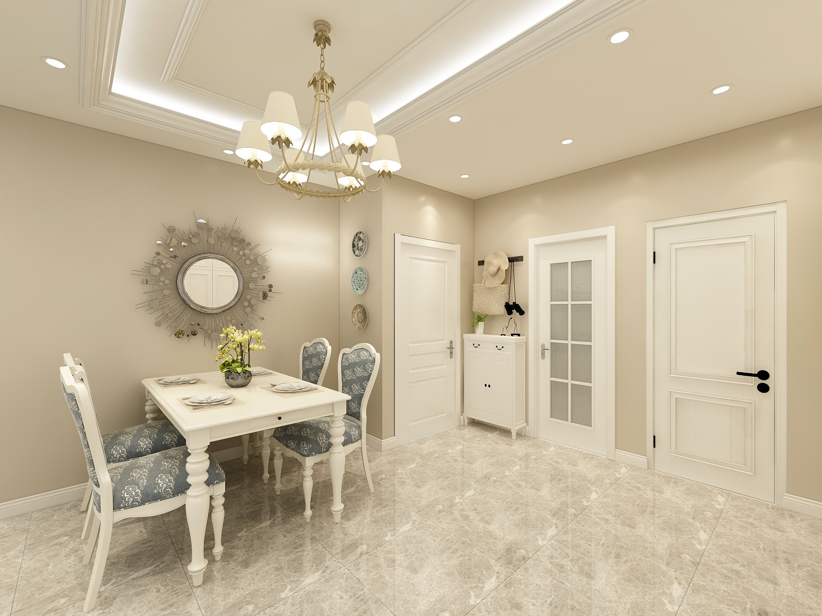 e设计师-97方简美二居一层客餐厅装修效果图第5张